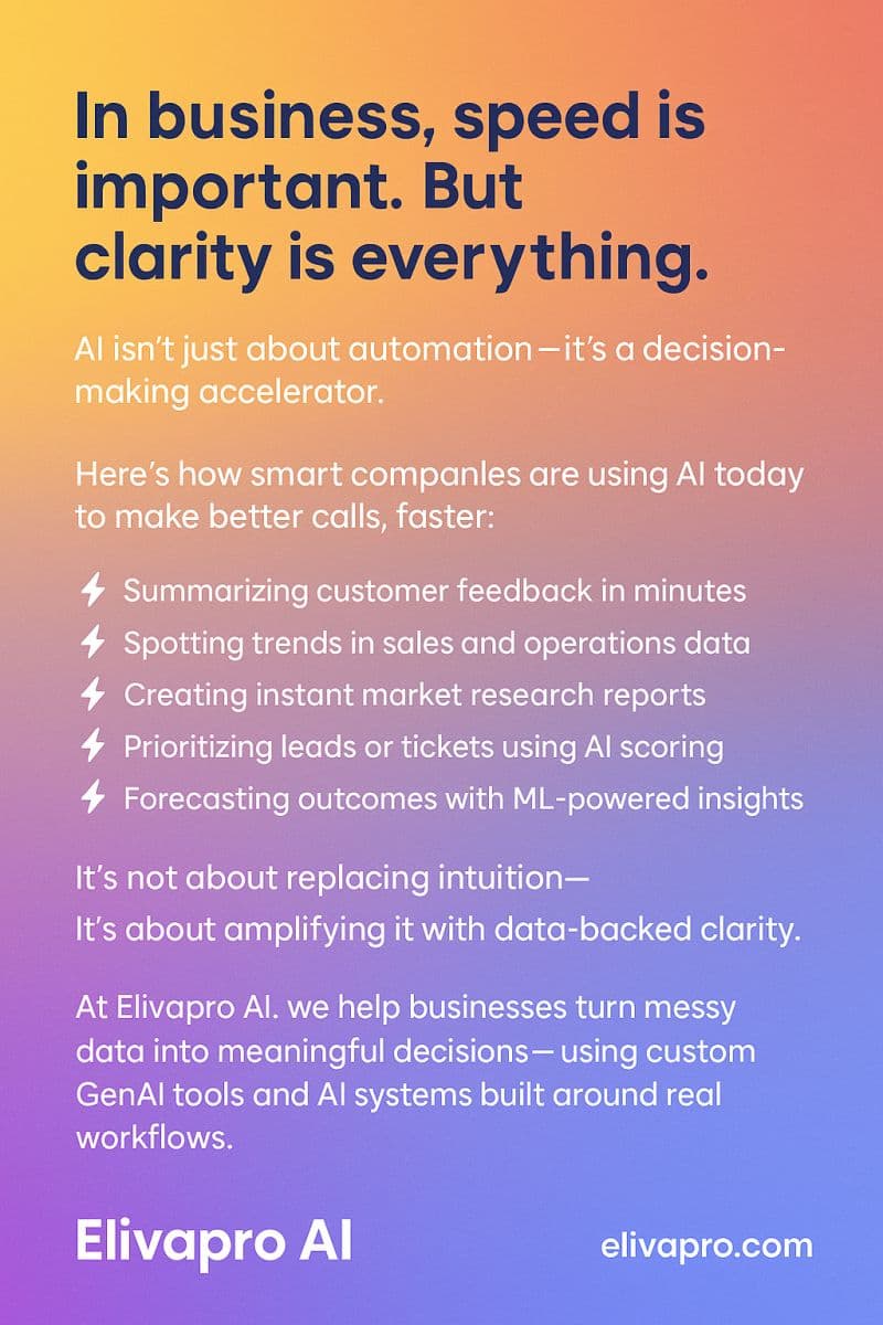AI accelerates decision-making with data-backed clarity