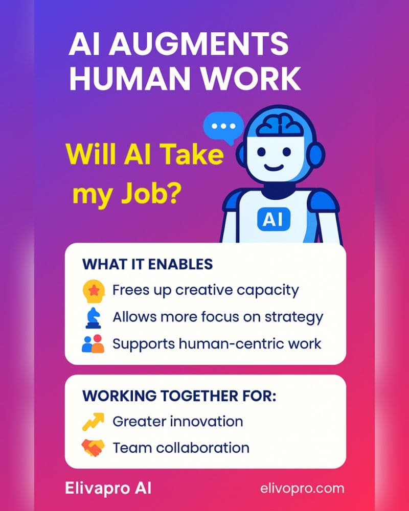 A human and an AI working collaboratively, showing augmentation